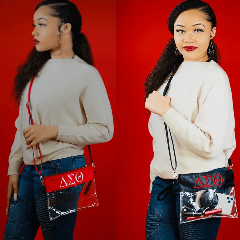 ΔΣΘ Stadium-Approved Clear Crossbody Bag