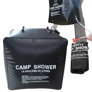 10 gallons/40L Solar Shower Bag Solar Heating Camping Shower Bag