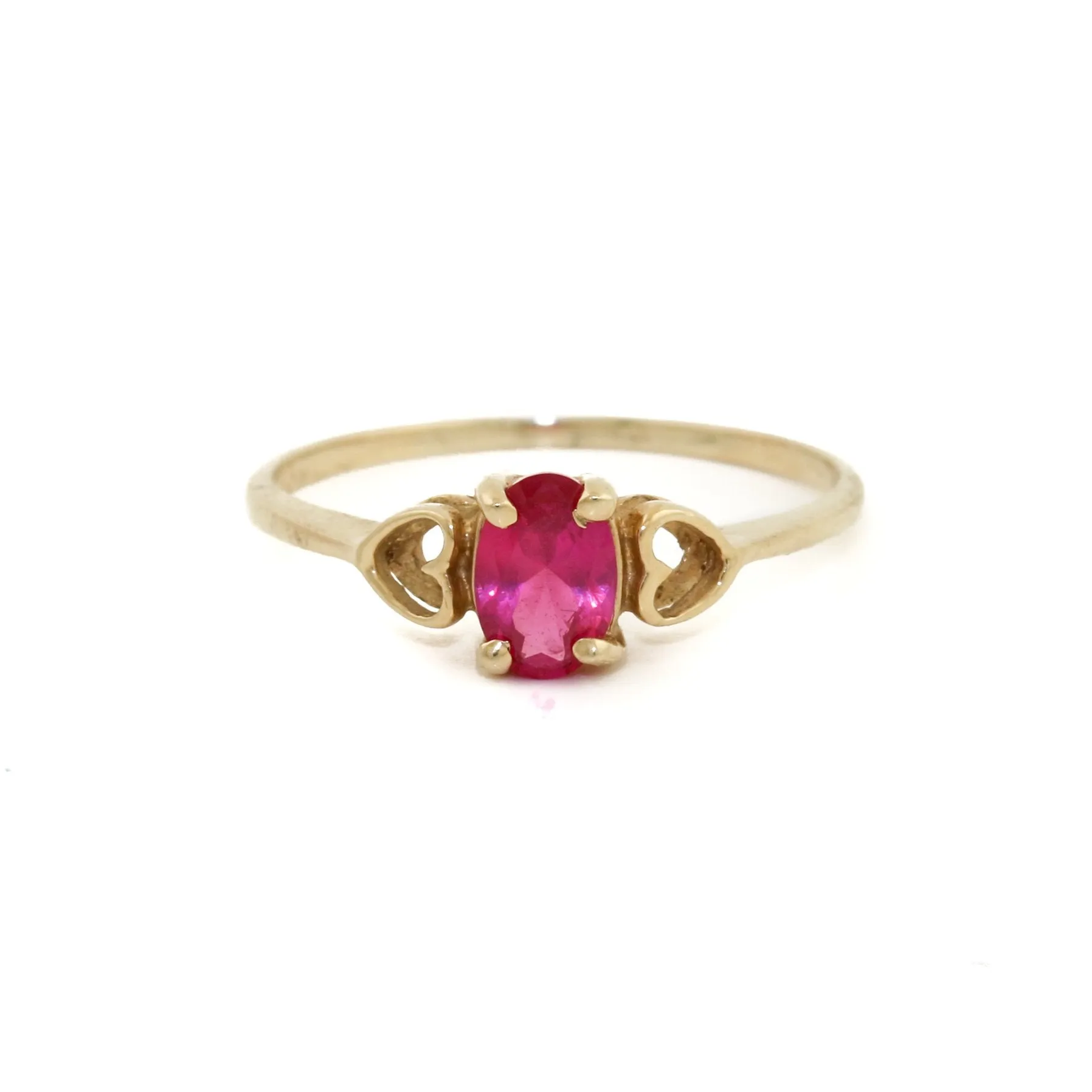 10k Gold x Rubellite Heart Ring