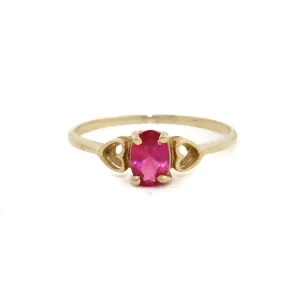 10k Gold x Rubellite Heart Ring