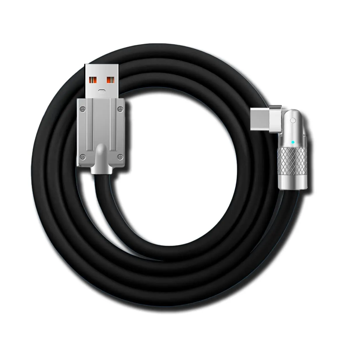 180cm  180¡ã Rotating 120W Fast Charge Cable-Type-C Black