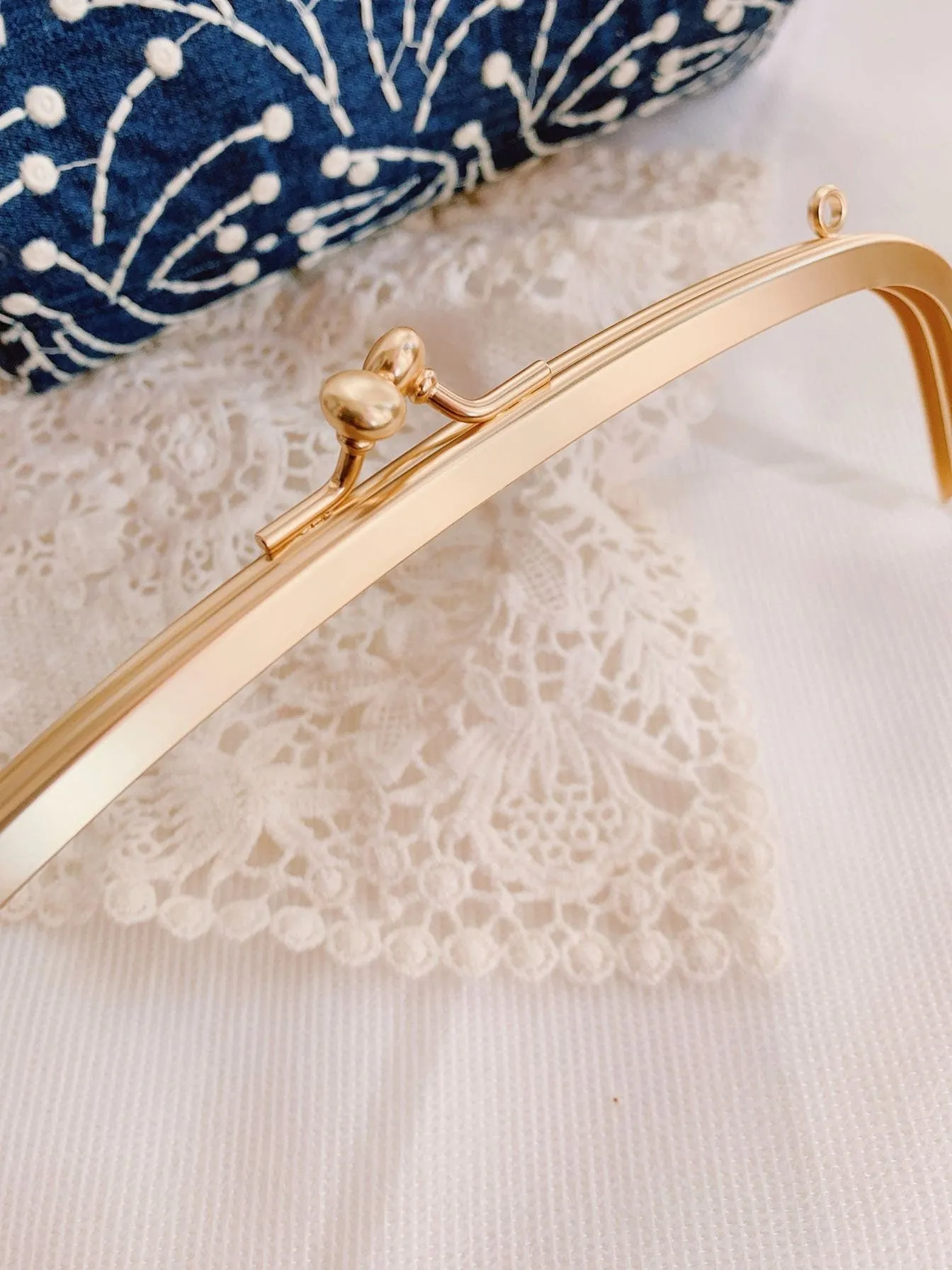 21cm (8") Matte Gold Purse Frame Handbag Wedding Bag Making 21x7.7cm