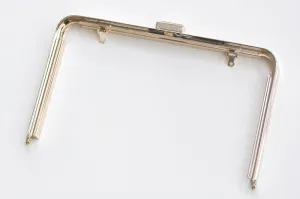 21cm x 12.5cm (8" x 5") Light Gold Purse Frame Clutch Bag Making Hanger Frame