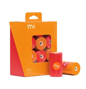 240-Count Modern Kanine® Dog Waste Bags, 12 Refill Rolls in Orange & Coral