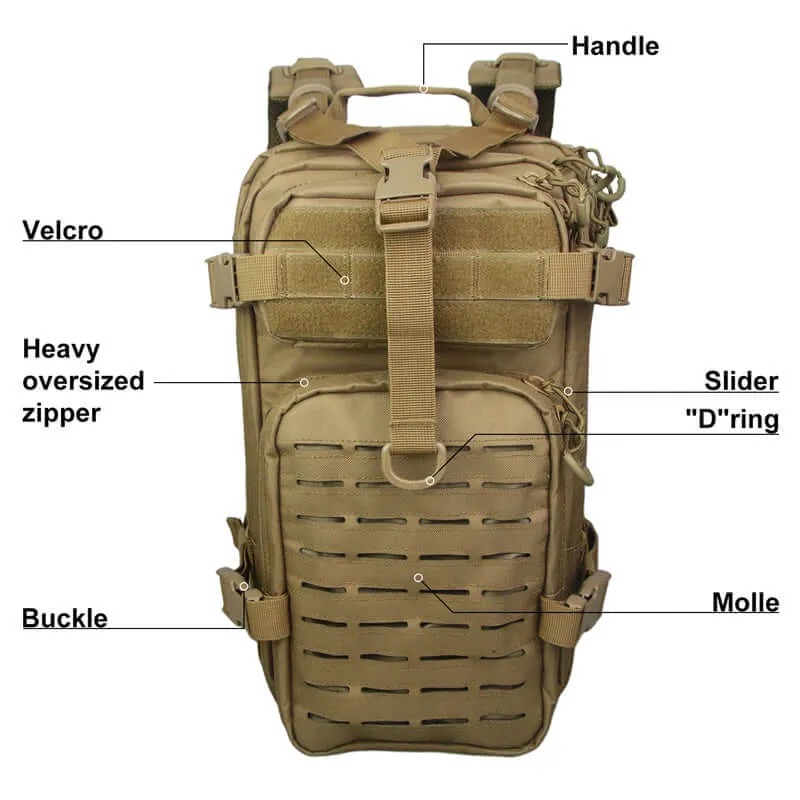 3 Day Recon Coyote Tactical Backpack SKU 9825