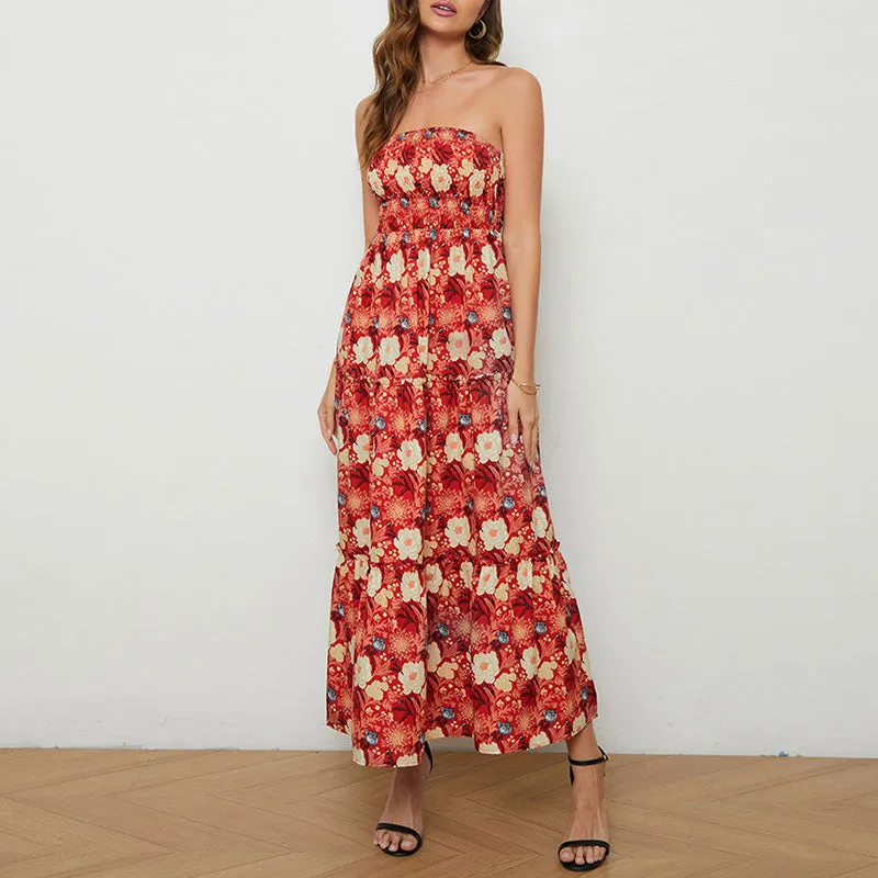 A-line boho casual resort dress