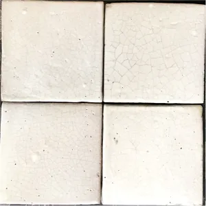 ANTICA DERUTA: - WHITE/CRACKLE - Unicolor Deruta Tile