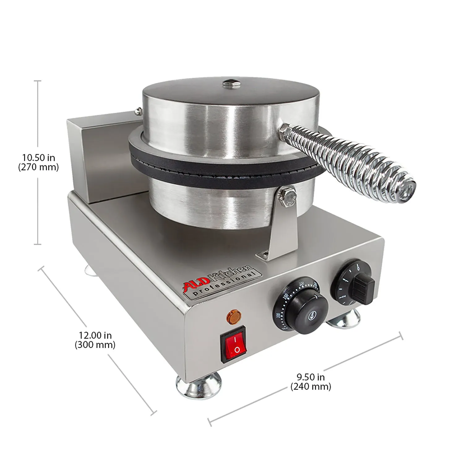 AP-600 Waffle Cone Maker | Commercial Ice Cream Cone Maker | Stainless Steel | Nonstick | Manual Control