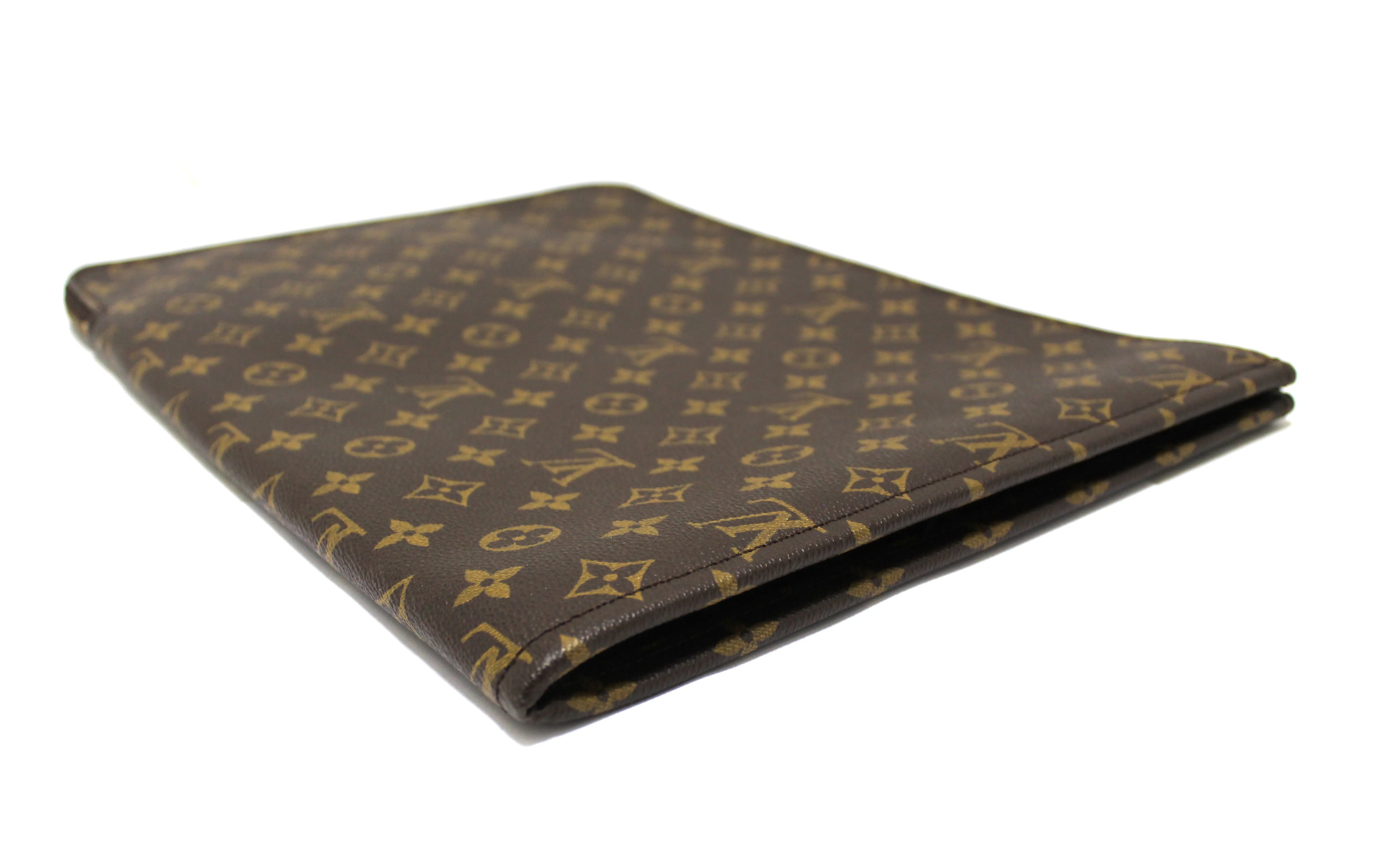 Authentic Louis Vuitton Classic Monogram Poche Folio Document Case