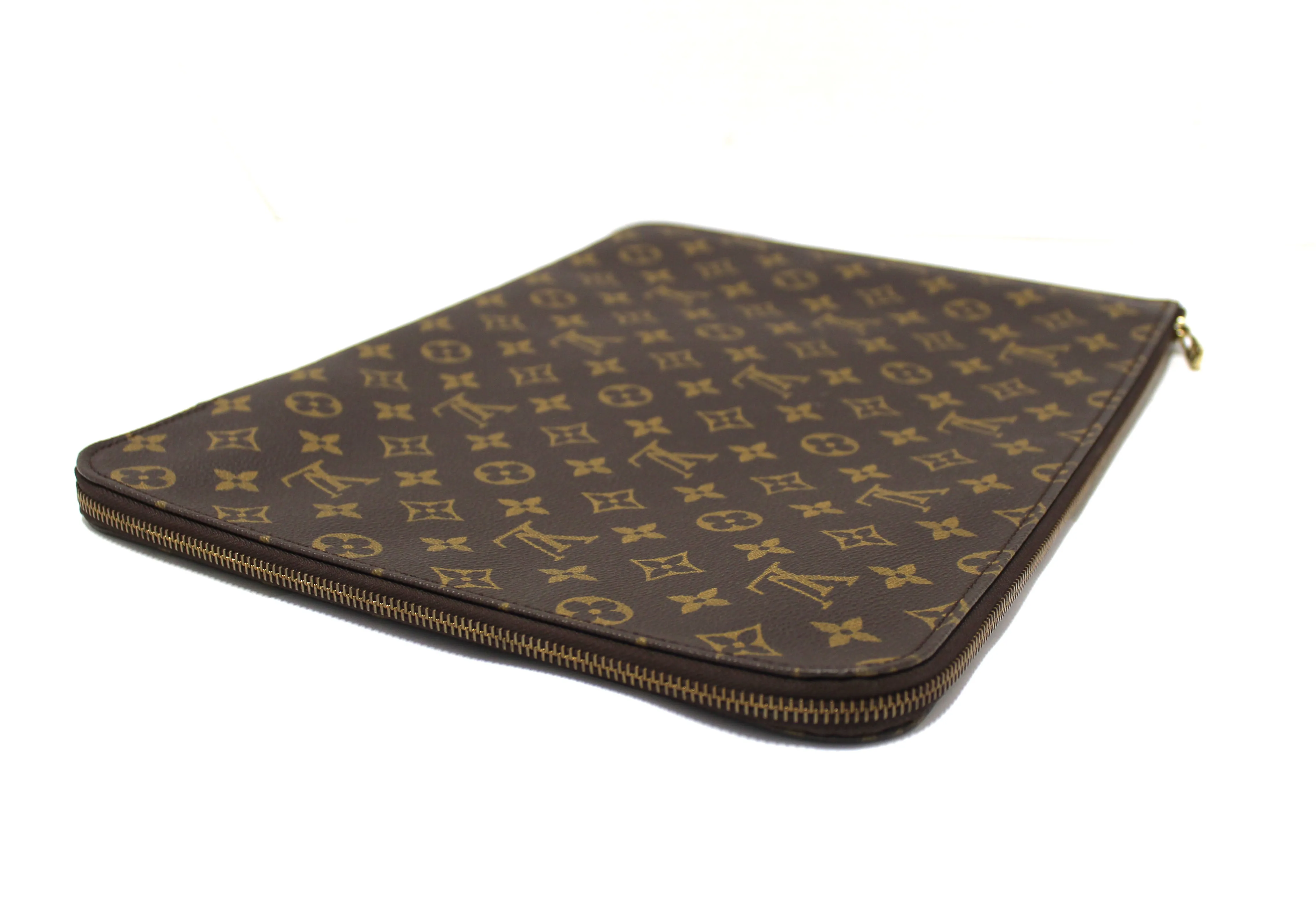 Authentic Louis Vuitton Classic Monogram Poche Folio Document Case