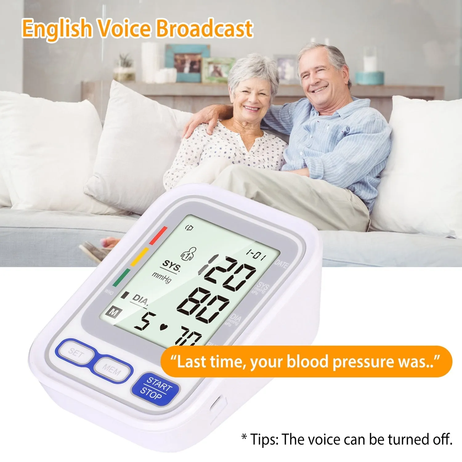 Automatic Arm Blood Pressure Monitor Digital