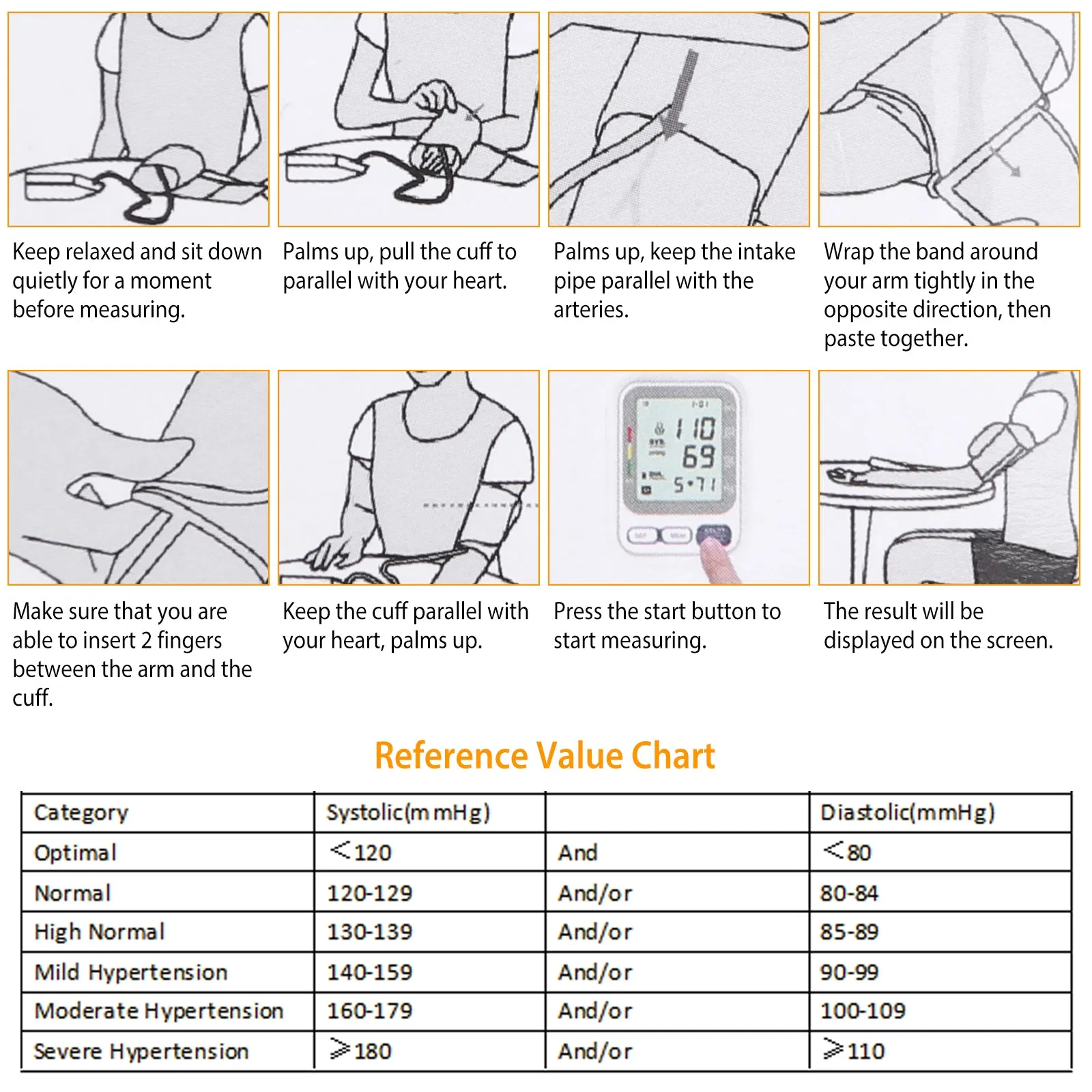 Automatic Arm Blood Pressure Monitor Digital