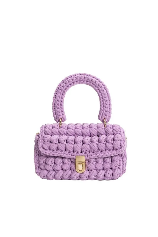 Avery Lilac Knot Top Handle Bag