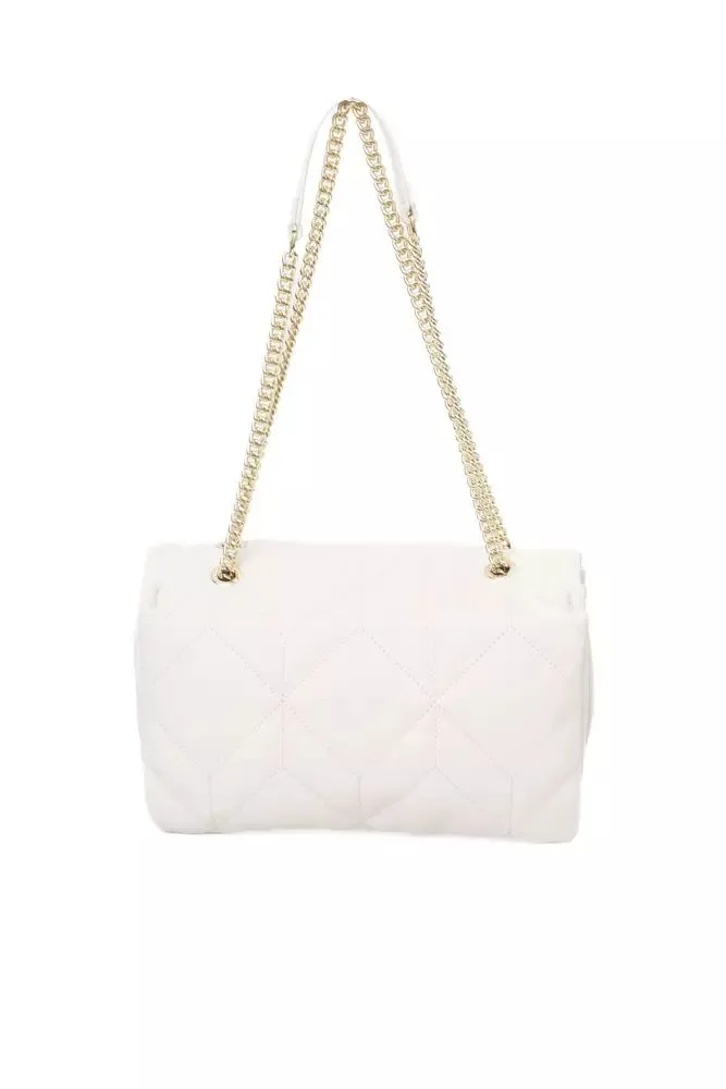 Beige Elegance Flap Shoulder Bag