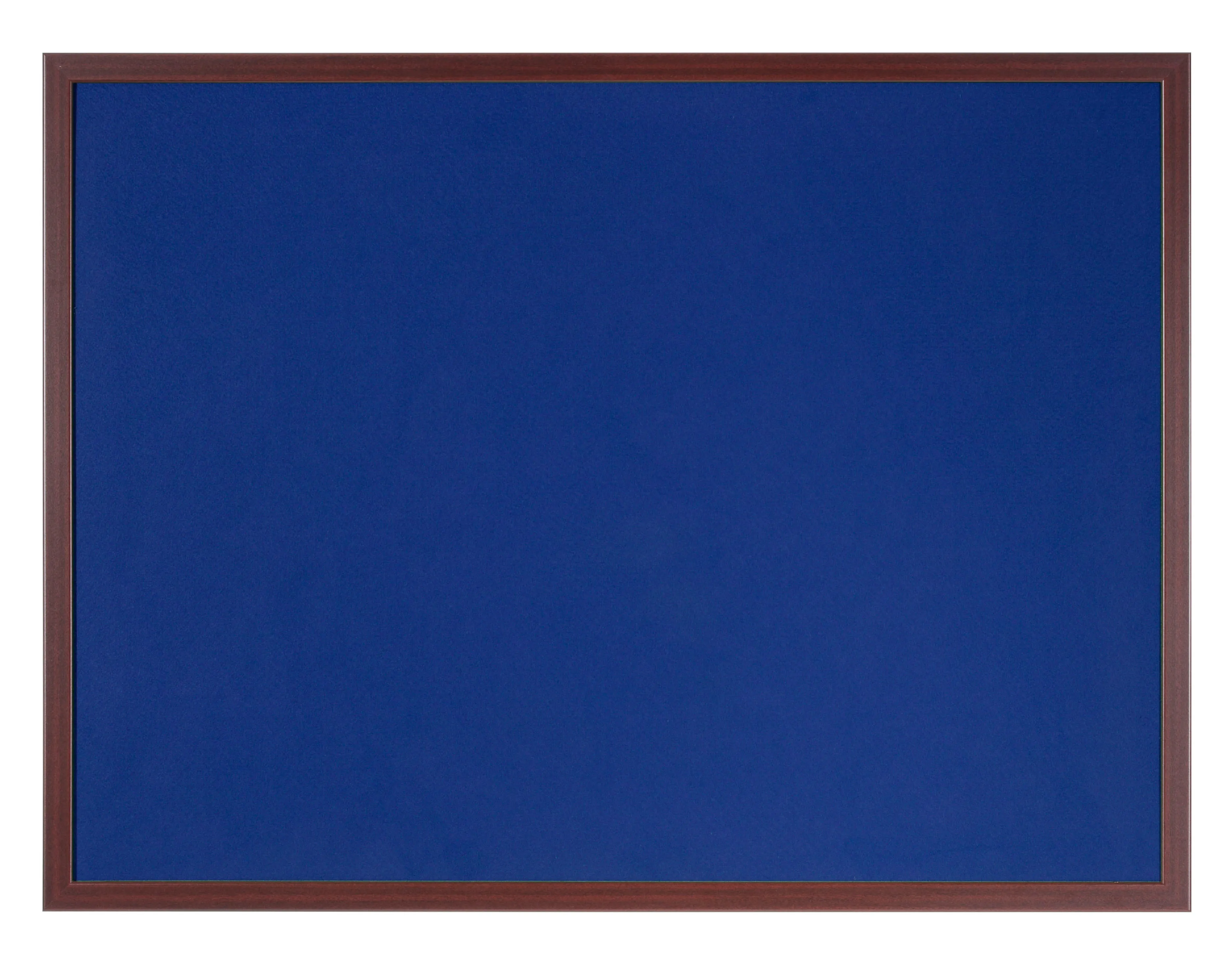 Bi-Office Earth-It Blue Felt Noticeboard Cherry Wood Frame 600x900mm - FB0743653