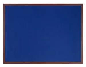 Bi-Office Earth-It Blue Felt Noticeboard Cherry Wood Frame 600x900mm - FB0743653