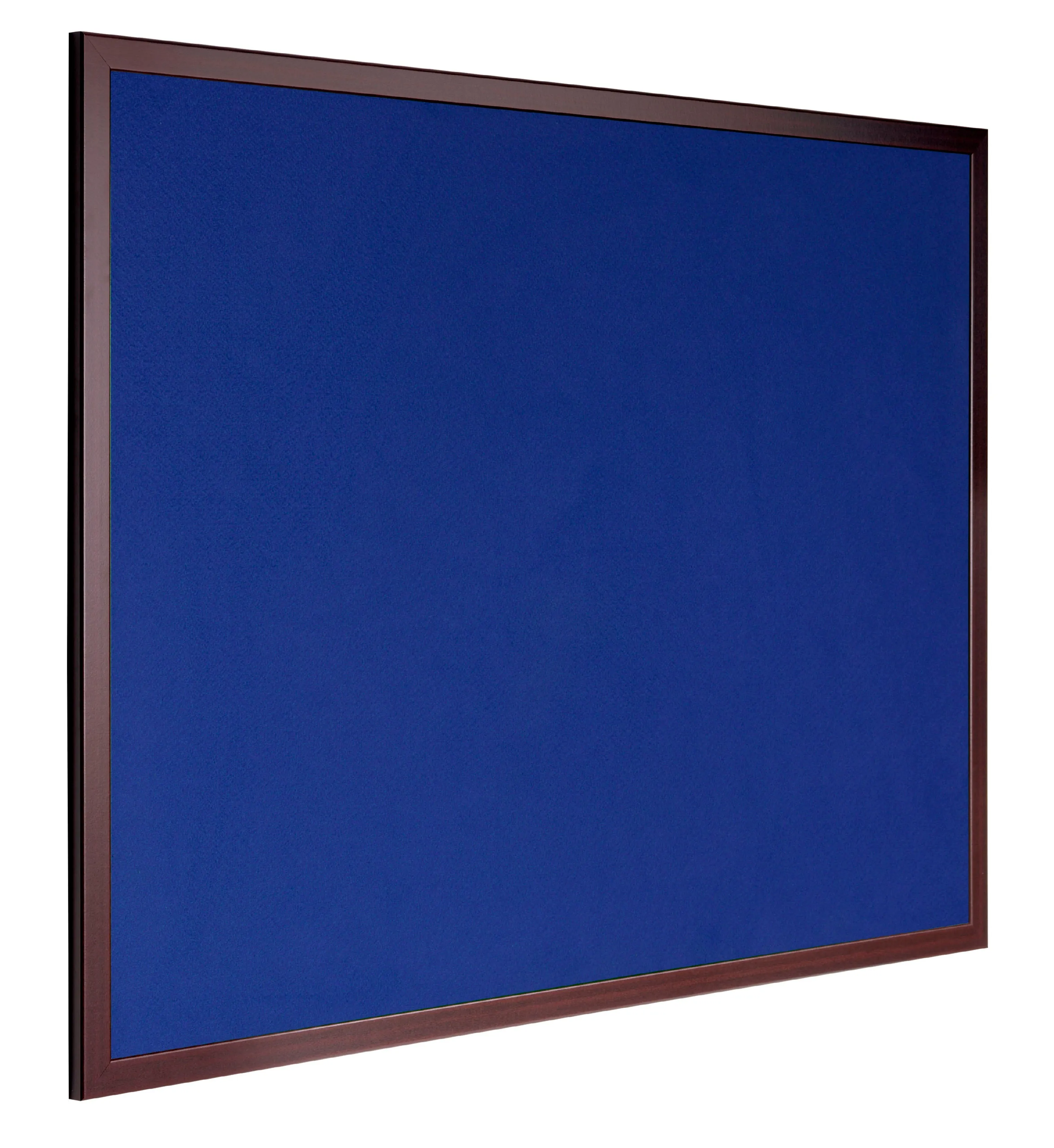 Bi-Office Earth-It Blue Felt Noticeboard Cherry Wood Frame 600x900mm - FB0743653