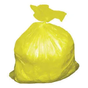 Biodegradable Garbage Bag, Size 85 x 110 cm, Color Yellow, 25 Microns