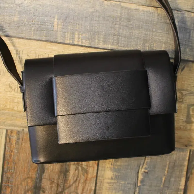 Black Small Flap Crossbody Bag