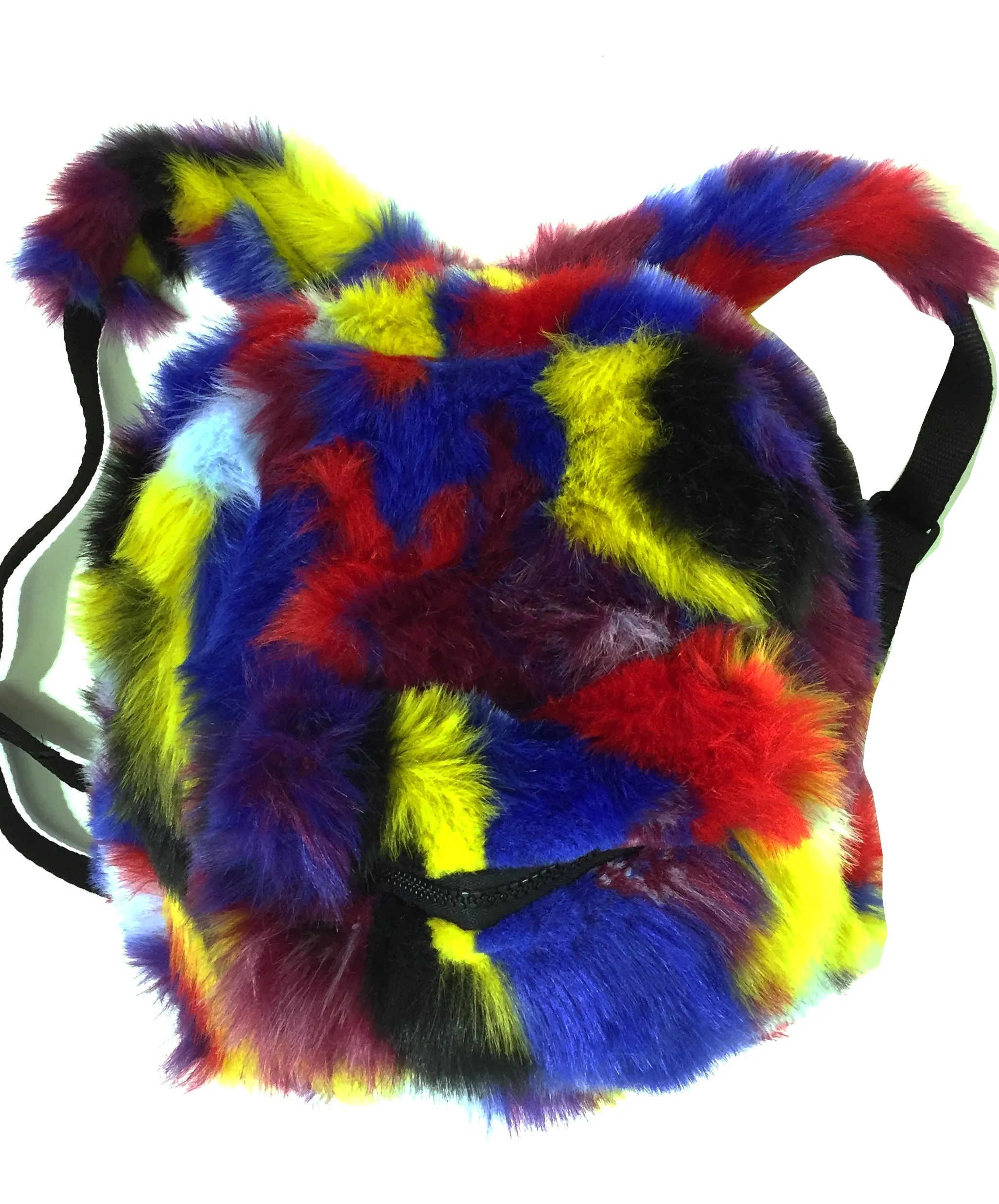 Blim Made Patchwork Faux Fur Mini-Backpack