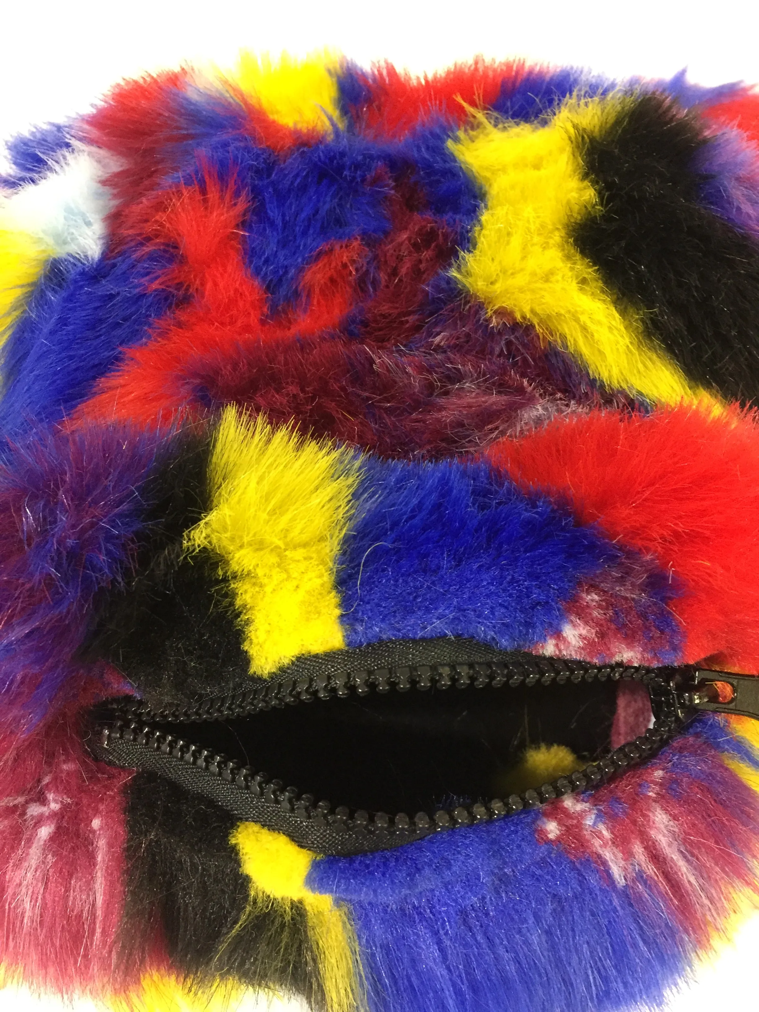 Blim Made Patchwork Faux Fur Mini-Backpack