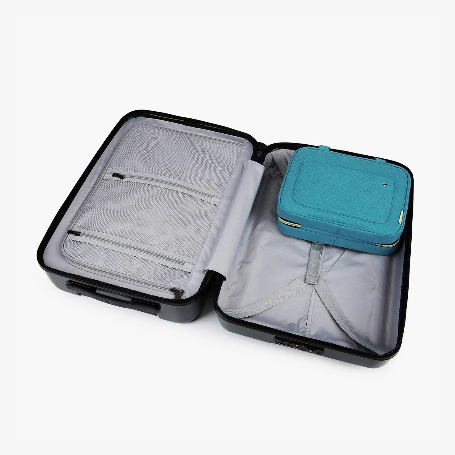 Bonchemin Teal The Space Saver Toiletry Bag