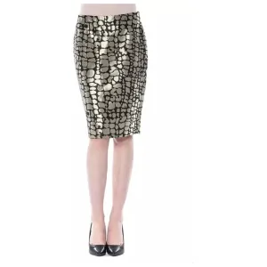 BYBLOS Gold Viscose Women Skirt