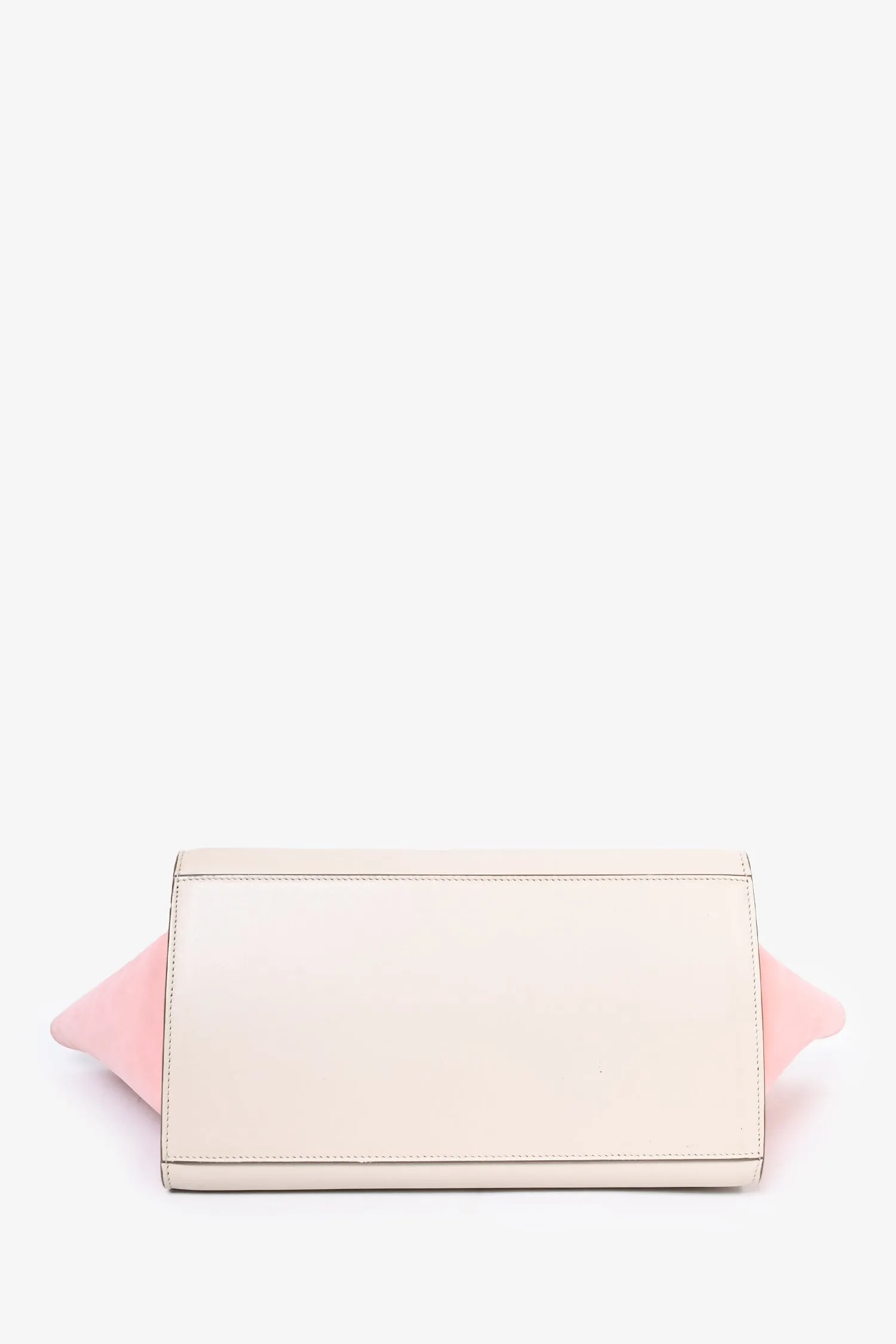 Celine Beige/Pink Tricolor Trapeze Top Handle with Strap