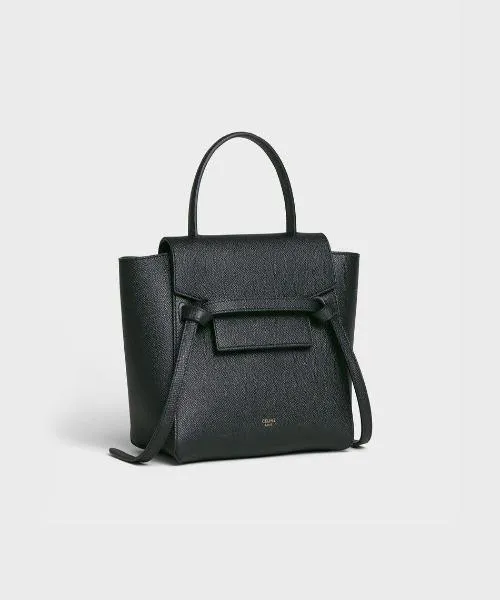 Celine Nano Belt Bag In Grained Calfskin Black