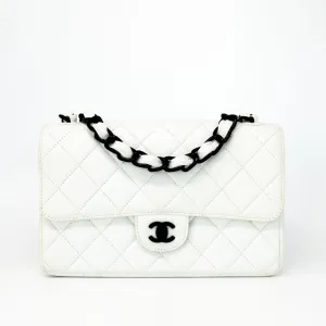 Chanel Vintage White Lambskin Flap Bag