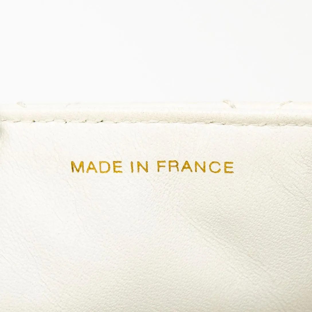 Chanel Vintage White Lambskin Flap Bag