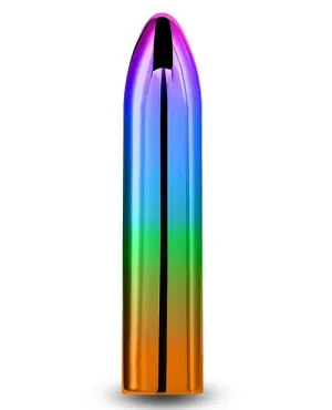 Chroma Rainbow Rechargeable Vibrator - Medium - Multicolor