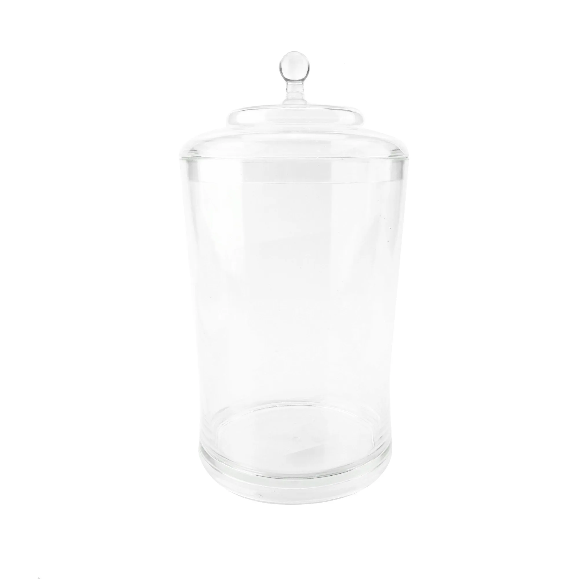 Clear Acrylic Cylindrical Apothecary Candy Jar, 11-3/4-Inch