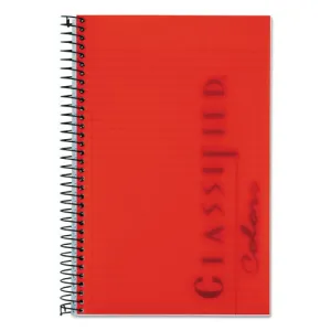 Color Notebooks, 1-subject, Narrow Rule, Ruby Red Cover, (100) 8.5 X 5.5 White Sheets