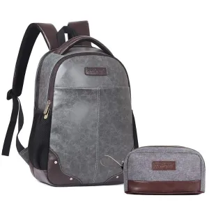 Combo: THE CLOWNFISH Marvel 28L Laptop Backpack & Toiletry Bag | 15.6 inch | Grey