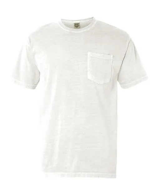 Comfort Colors Garment-Dyed Heavyweight Pocket T-Shirt 6030 White