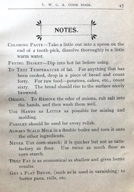 (Connecticut) Y.W.C.A. The Cook Book of the Meriden Young Women’s Christian Association. 