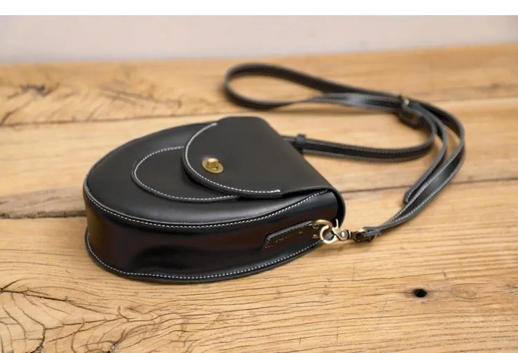 Cute Green LEATHER Saddle Side Bag WOMEN SHOULDER BAG Crossbody Saddle Purse FOR WOMEN