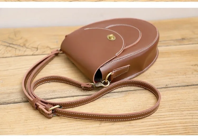 Cute Green LEATHER Saddle Side Bag WOMEN SHOULDER BAG Crossbody Saddle Purse FOR WOMEN