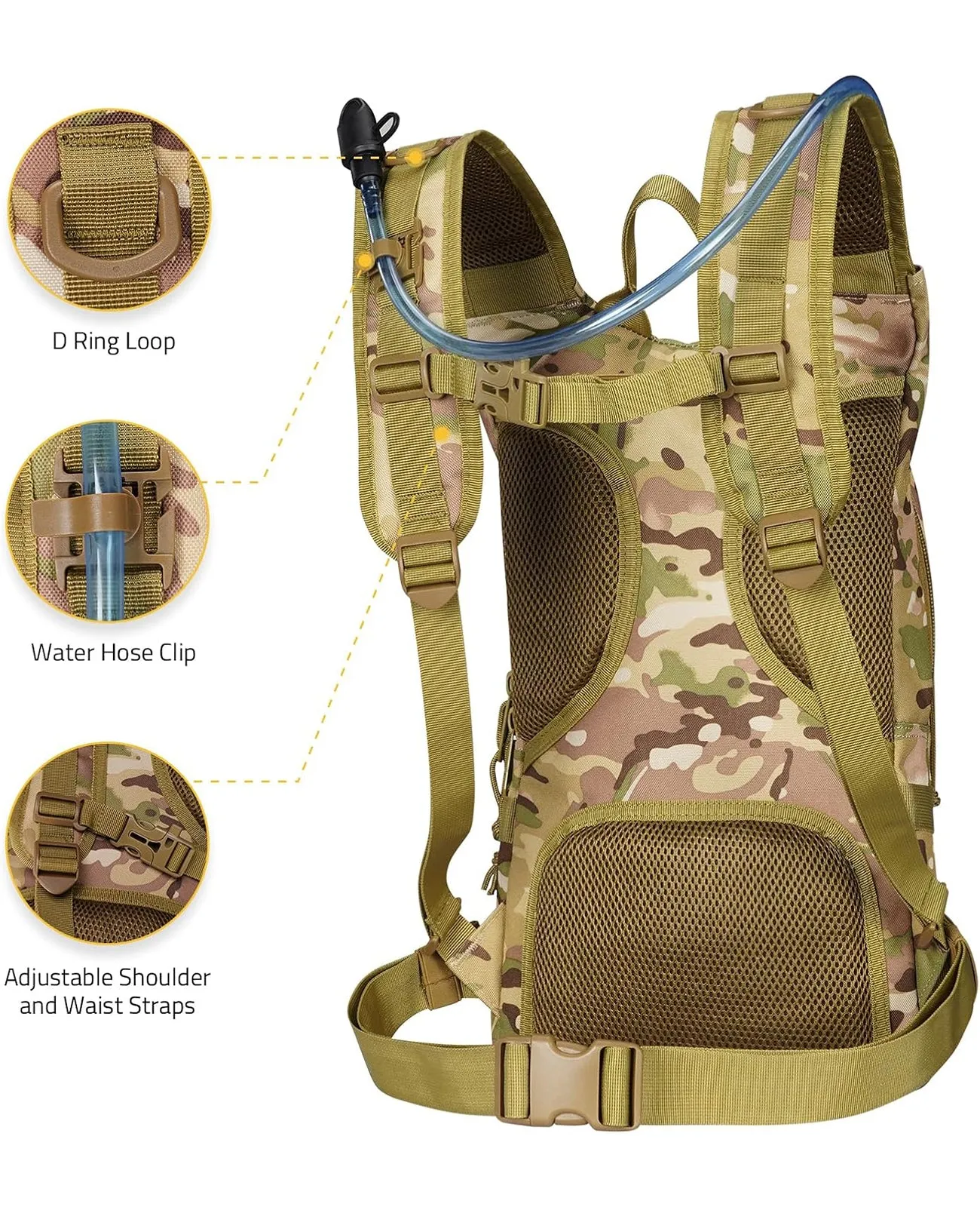 CVLIFE Tactical Hydration Backpack for Men Women