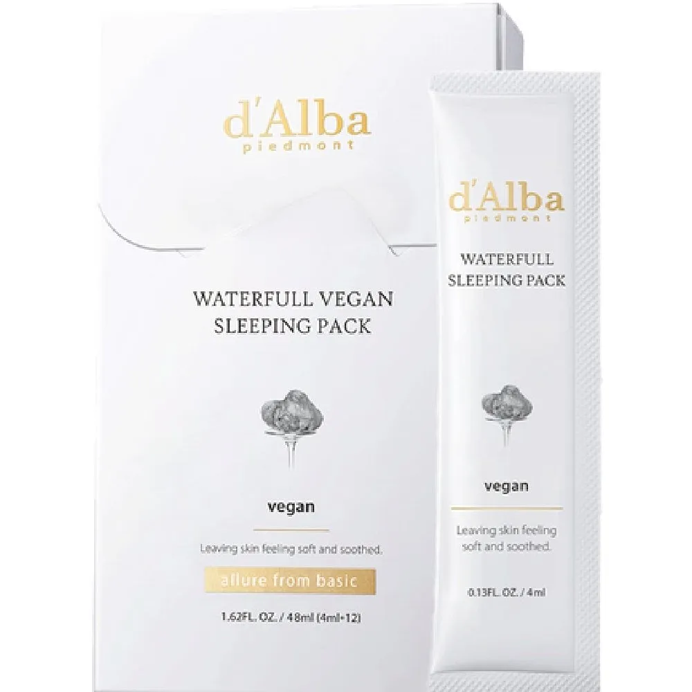 D'Alba Waterfull Vegan Sleeping Pack 12 x 4ml