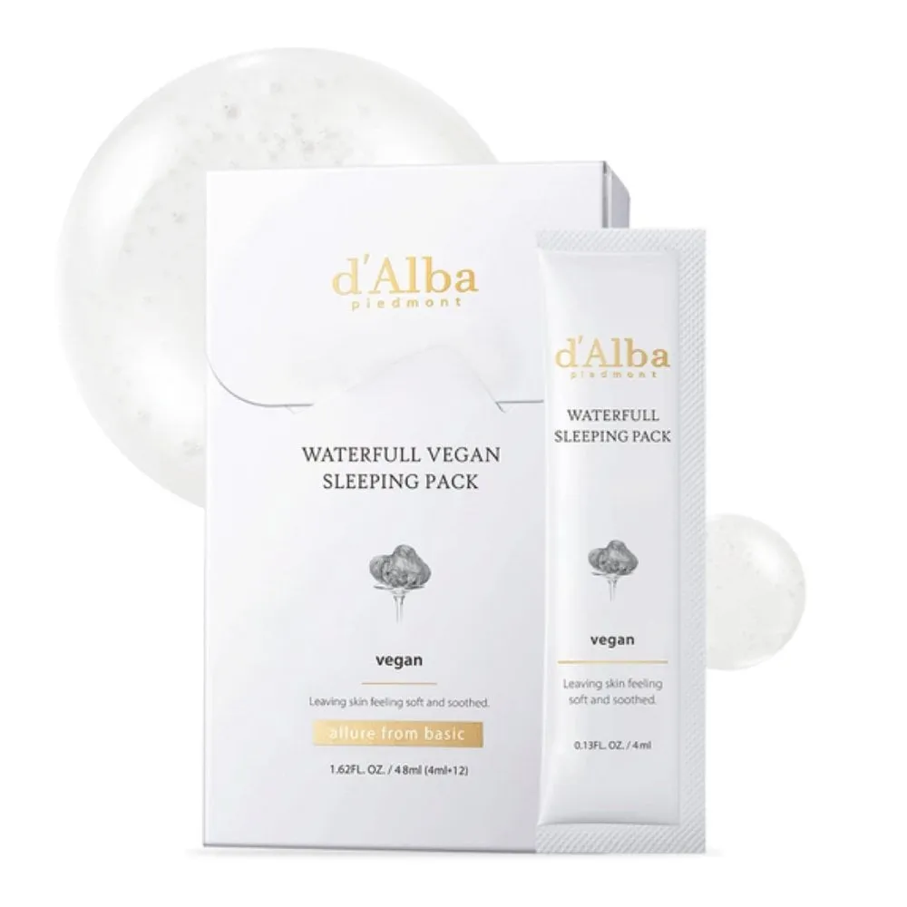 D'Alba Waterfull Vegan Sleeping Pack 12 x 4ml