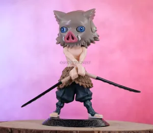 Demon Slayer Inosuke Hashibira Chibi Action Figure PVC Anime Figurine | 7.5 Cms |