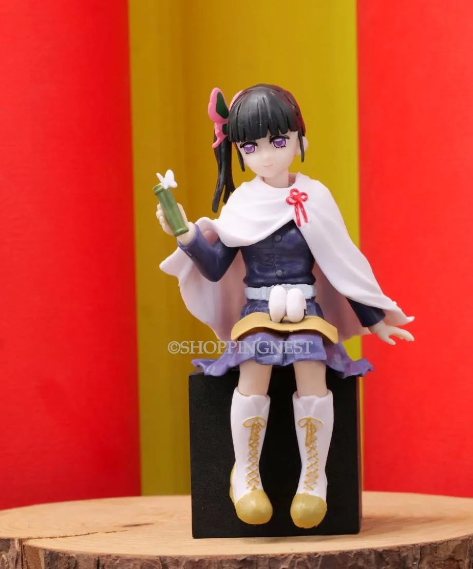 Demon Slayer  Kanao Tsuyuri Perching Sitting Eating Action Figure | 13.5 CM  |