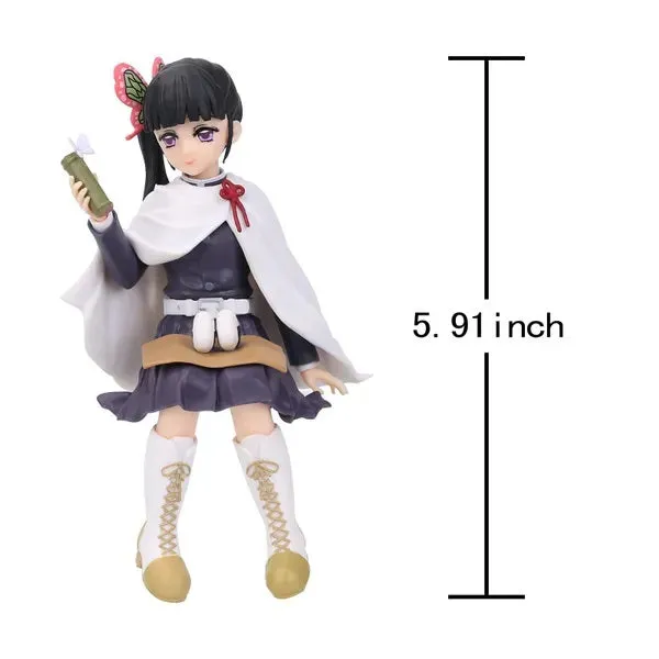 Demon Slayer  Kanao Tsuyuri Perching Sitting Eating Action Figure | 13.5 CM  |