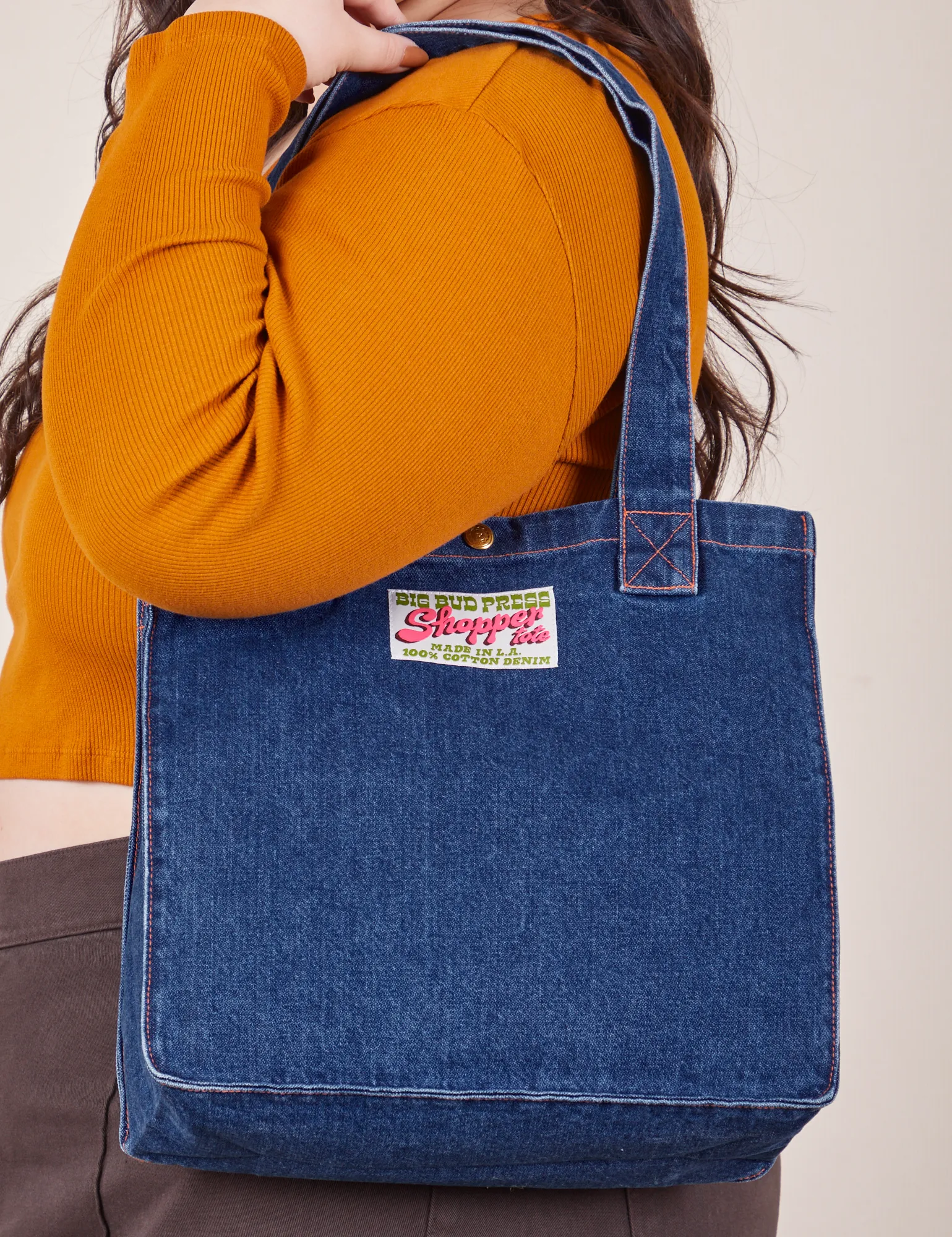 Denim Shopper Tote Bag