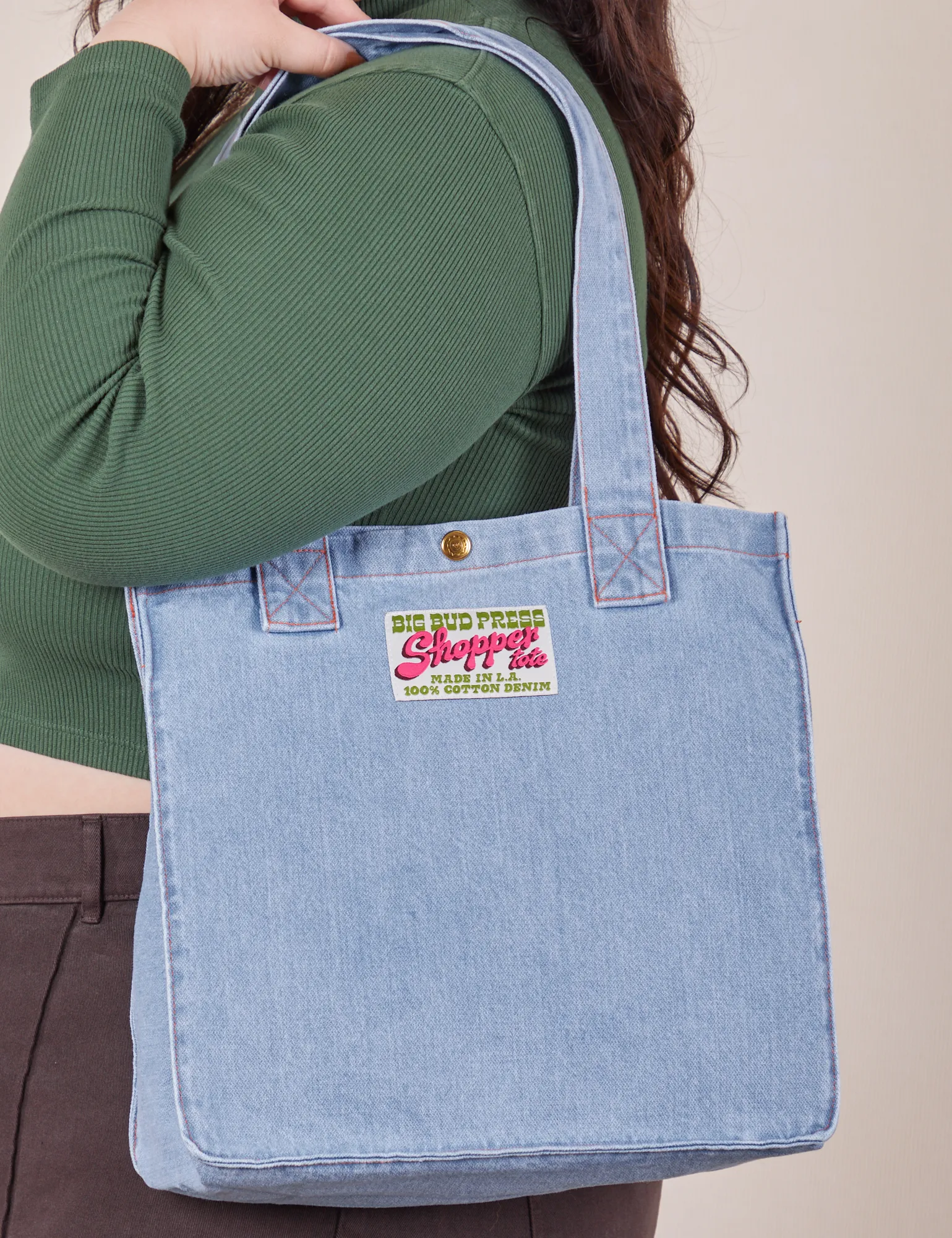 Denim Shopper Tote Bag