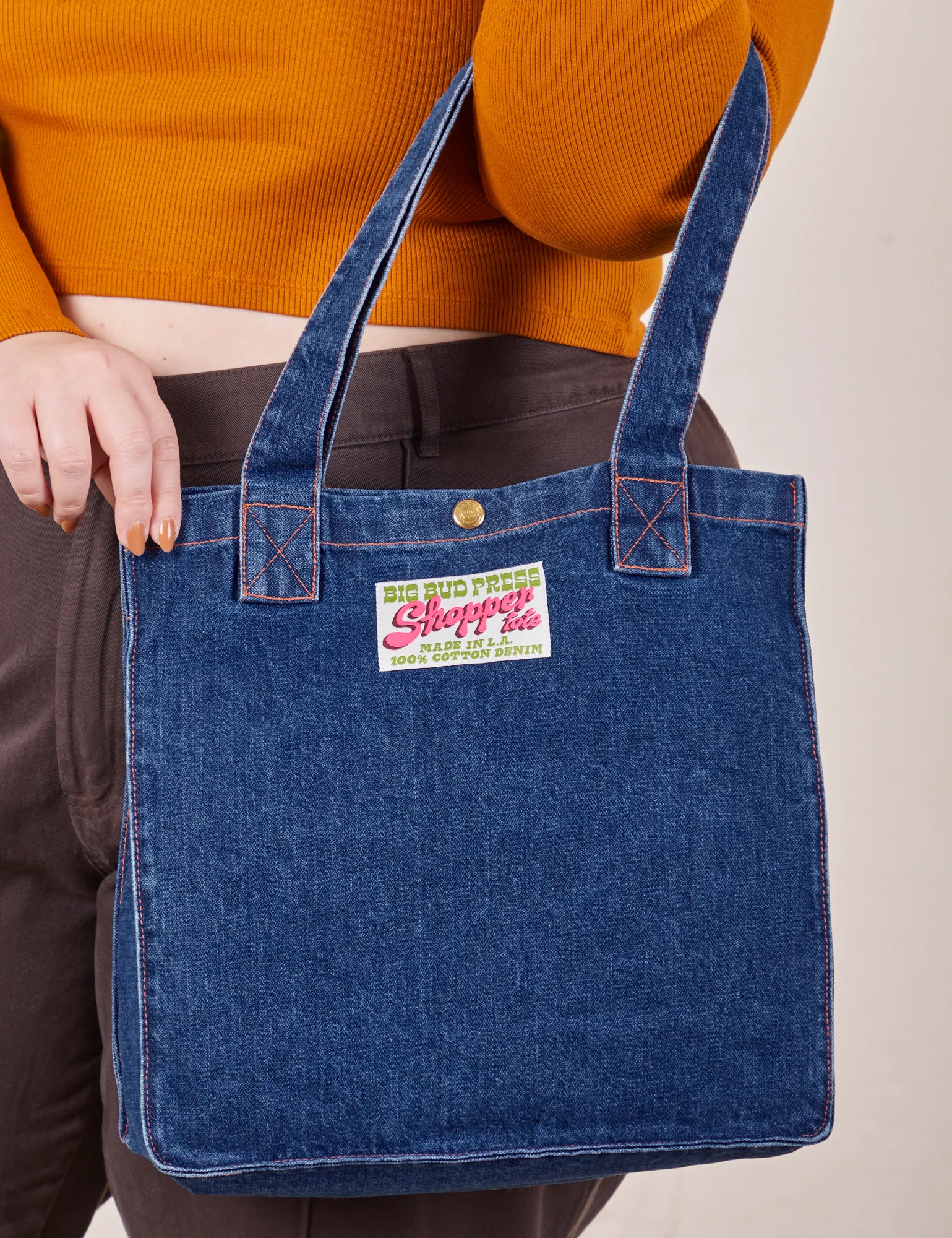 Denim Shopper Tote Bag