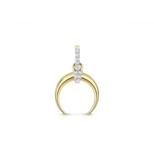 Diamond Jewellery 9ct Gold Diamond Horn Pendant PD182