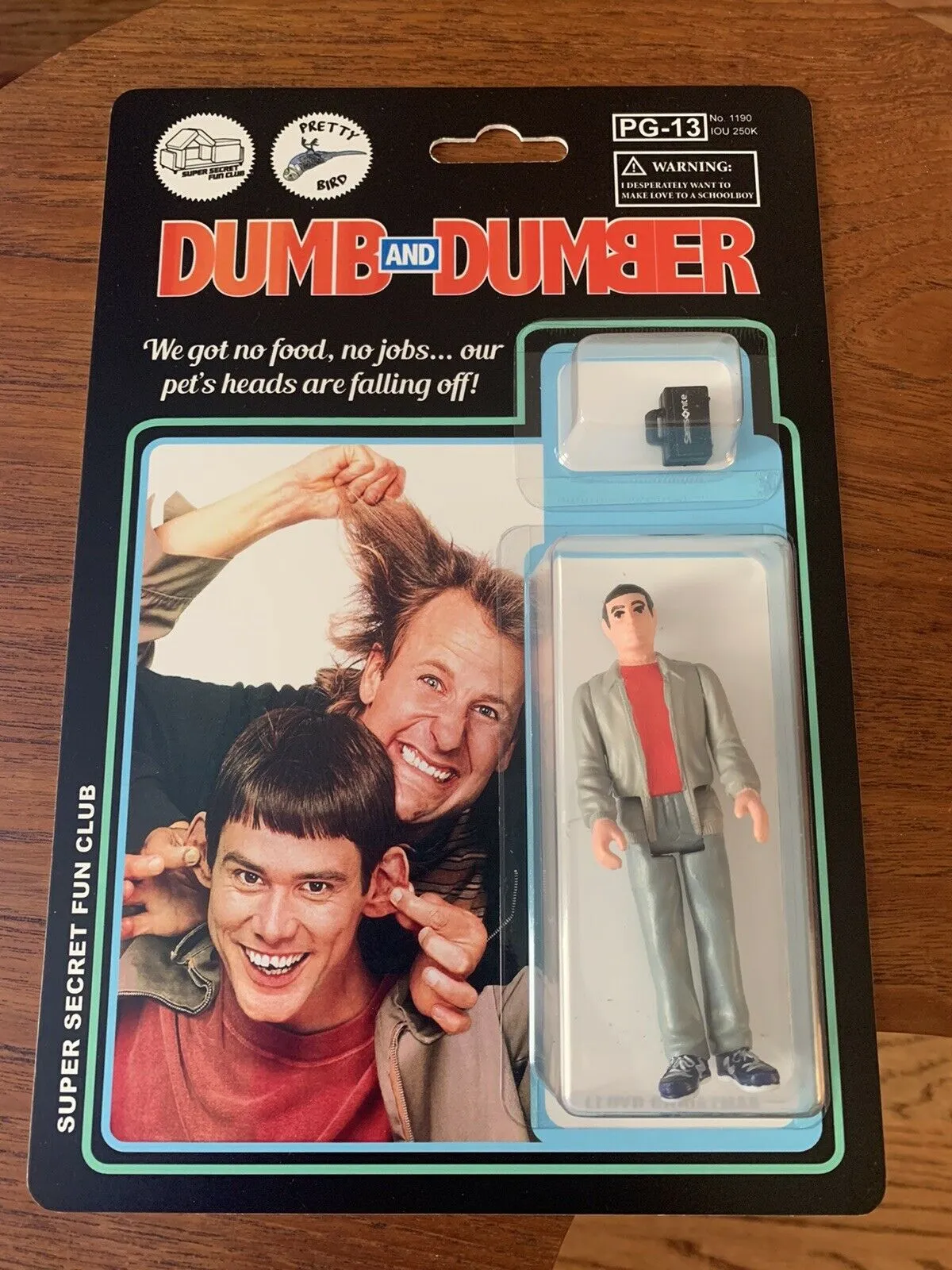 Dumb and Dumber Super Secret Fun Club Jim Carey / Lloyd Christmas Action Figure Carded Edition of 15